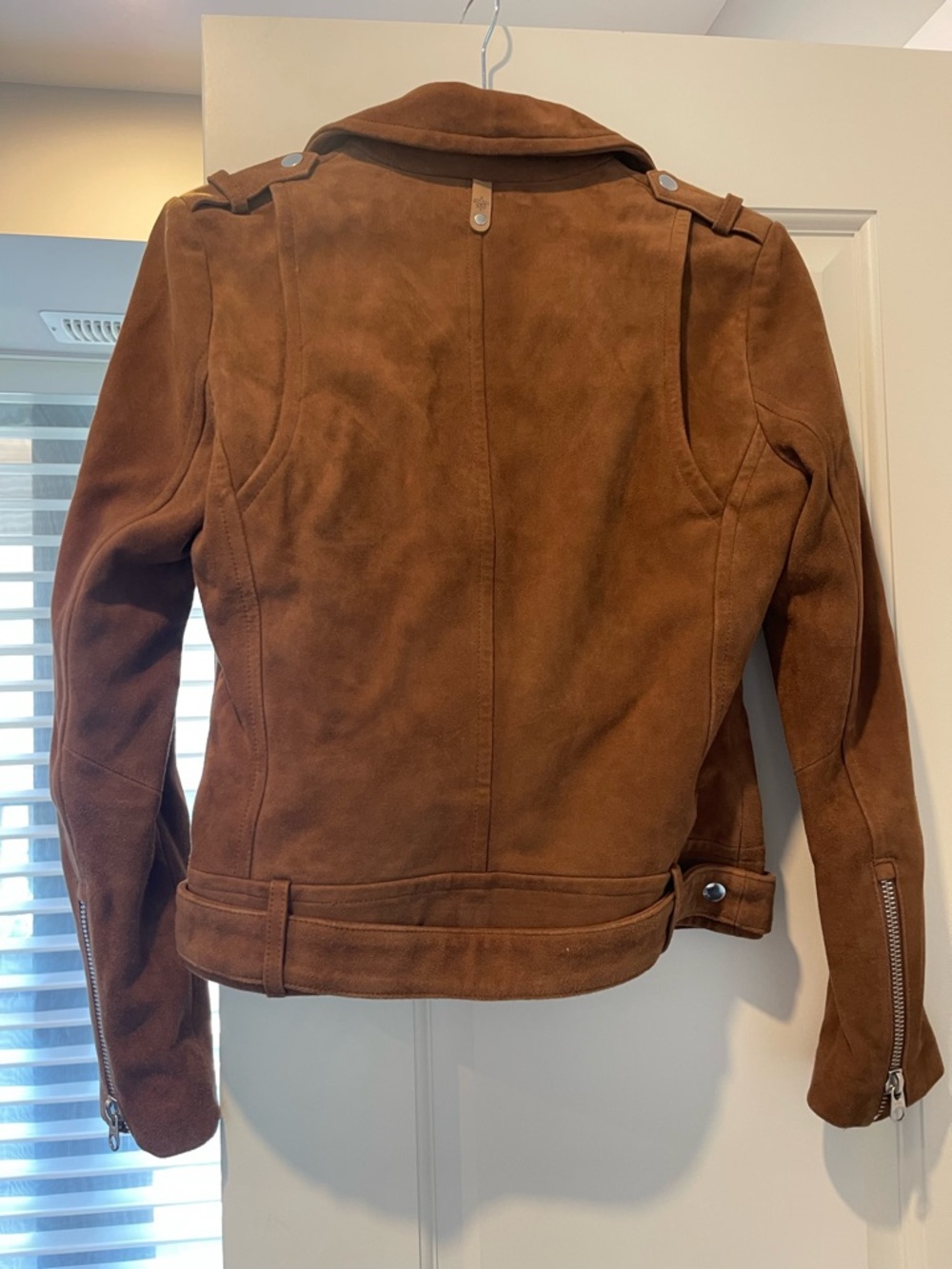 Mackage for Aritzia Suede Moto Jacket - Cognac Brown - Picture 2 of 3